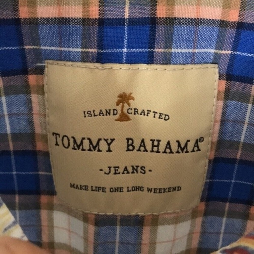 Tommy bahama 100% cotton button up short sleeve shirt with swordfish size M - Picture 5 of 13